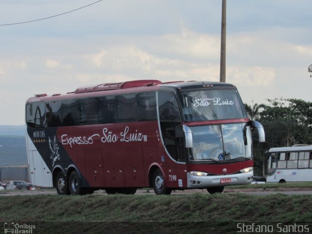 Expresso São Luiz 7190 na cidade de Rondonópolis, Mato Grosso, Brasil, por Stefano  Rodrigues dos Santos. Número da foto: #4625047.