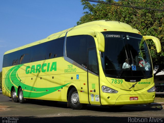 Viação Garcia 7839 na cidade de Paranavaí, Paraná, Brasil, por Robson Alves. Número da foto: #4626929.
