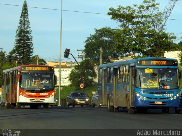 Urca Auto Ônibus 10537 na cidade de Belo Horizonte, Minas Gerais, Brasil, por Adão Raimundo Marcelino. ID da foto: 4628149.