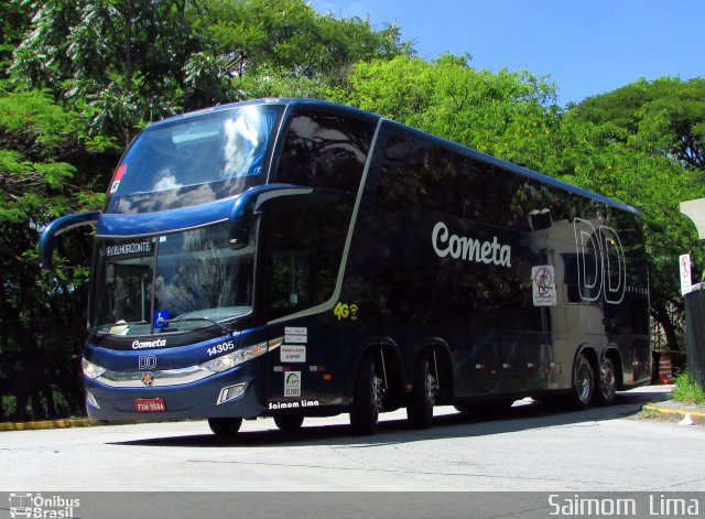 Viação Cometa 14305 na cidade de São Paulo, São Paulo, Brasil, por Saimom  Lima. ID da foto: 4628445.