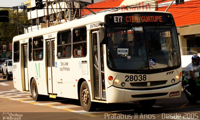 Viação Marumbi 28038 na cidade de Curitiba, Paraná, Brasil, por Cristiano Soares da Silva. ID da foto: 4626845.