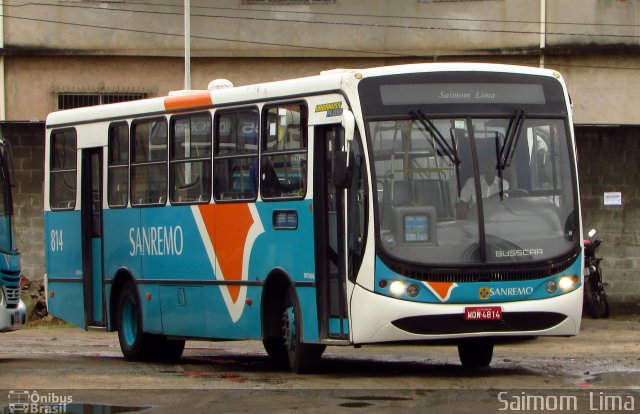 Viação Sanremo 814 na cidade de Vila Velha, Espírito Santo, Brasil, por Saimom  Lima. ID da foto: 4628439.