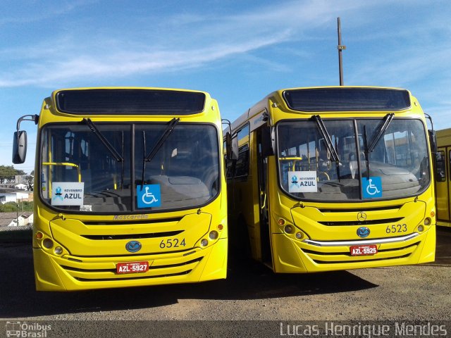 Transportes Coletivos Pérola do Oeste 6524 na cidade de Guarapuava, Paraná, Brasil, por Lucas Henrique Mendes. Número da foto: #4627762.