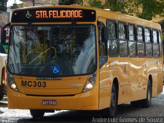 Auto Viação Mercês MC303 na cidade de Curitiba, Paraná, Brasil, por André Luiz Gomes de Souza. ID da foto: 4630782.