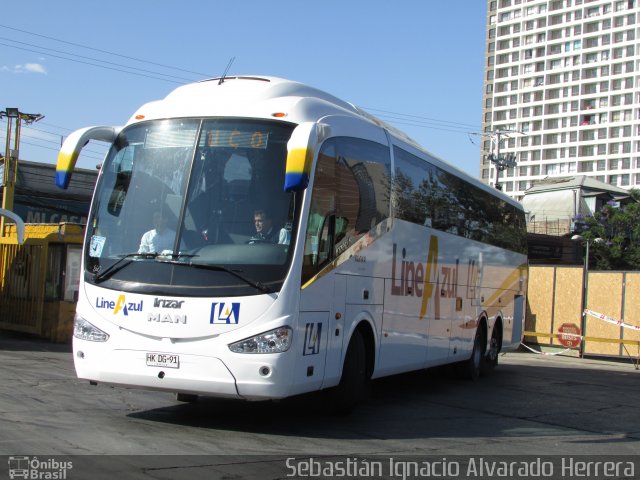 Buses Linea Azul 608 na cidade de Santiago, Santiago, Metropolitana de Santiago, Chile, por Sebastián Ignacio Alvarado Herrera. Número da foto: #4632360.