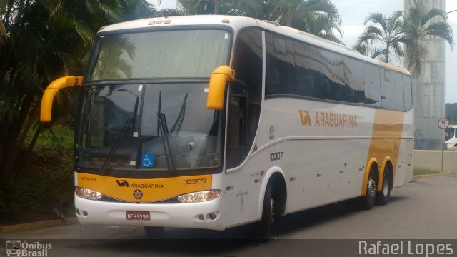 Viação Araguarina 10307 na cidade de Goiânia, Goiás, Brasil, por Rafael Lopes. Número da foto: #4634957.