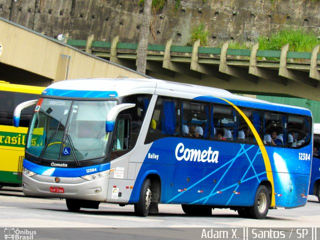 Viação Cometa 12304 na cidade de Santos, São Paulo, Brasil, por Adam Xavier Rodrigues Lima. ID da foto: 4634078.