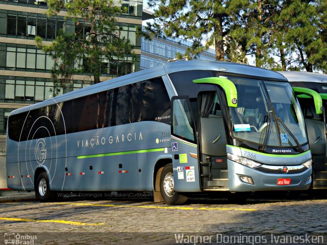 Viação Garcia 7366 na cidade de Curitiba, Paraná, Brasil, por Wagner Domingos Ivanesken. ID da foto: 4636443.