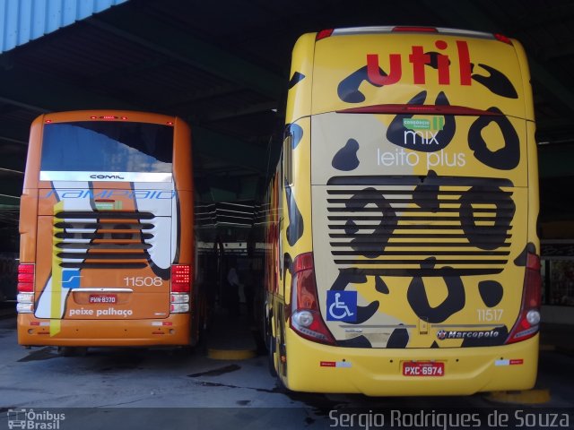 UTIL - União Transporte Interestadual de Luxo 11517 na cidade de Resende, Rio de Janeiro, Brasil, por Sergio Rodrigues de Souza. ID da foto: 4638215.