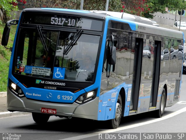 Viação Cidade Dutra 6 1292 na cidade de São Paulo, São Paulo, Brasil, por Rafael Santos. ID da foto: 4638072.