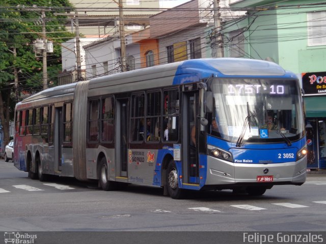 Sambaíba Transportes Urbanos 2 3052 na cidade de São Paulo, São Paulo, Brasil, por Felipe Gonzales. ID da foto: 4638365.