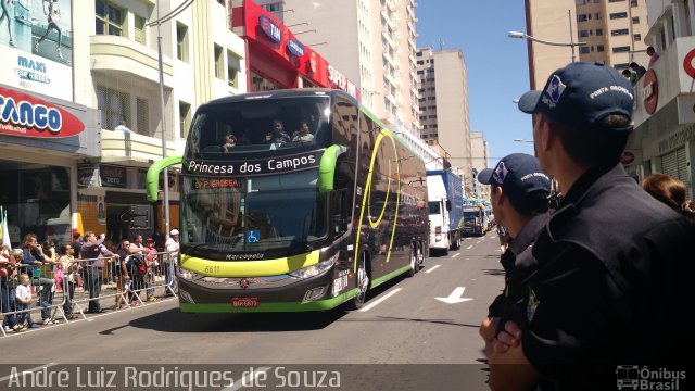 Expresso Princesa dos Campos 6611 na cidade de Ponta Grossa, Paraná, Brasil, por André Luiz Rodrigues de Souza. ID da foto: 4635653.