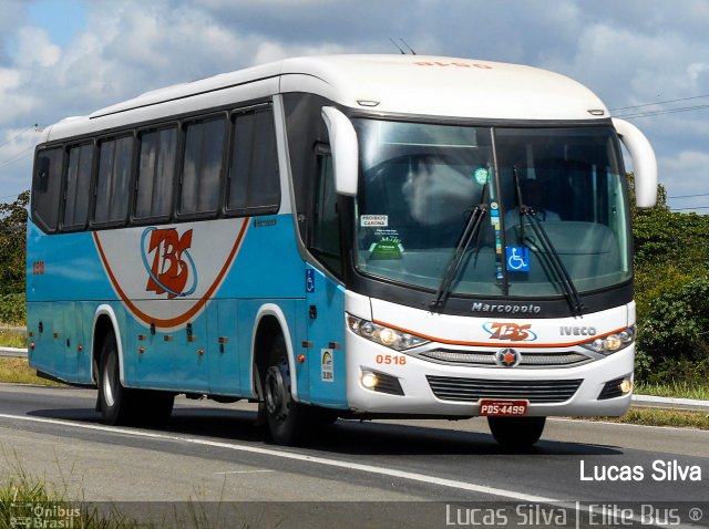 TBS - Travel Bus Service > Transnacional Fretamento 0518 na cidade de Jaboatão dos Guararapes, Pernambuco, Brasil, por Lucas Silva. ID da foto: 4635774.