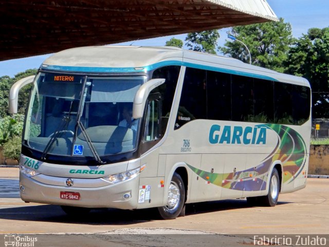 Viação Garcia 7616 na cidade de Maringá, Paraná, Brasil, por Fabricio do Nascimento Zulato. ID da foto: 4636914.