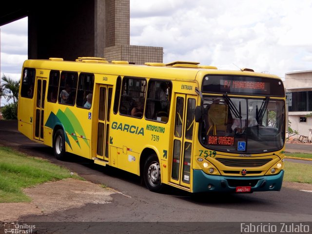 Viação Garcia 7519 na cidade de Apucarana, Paraná, Brasil, por Fabricio do Nascimento Zulato. ID da foto: 4640428.