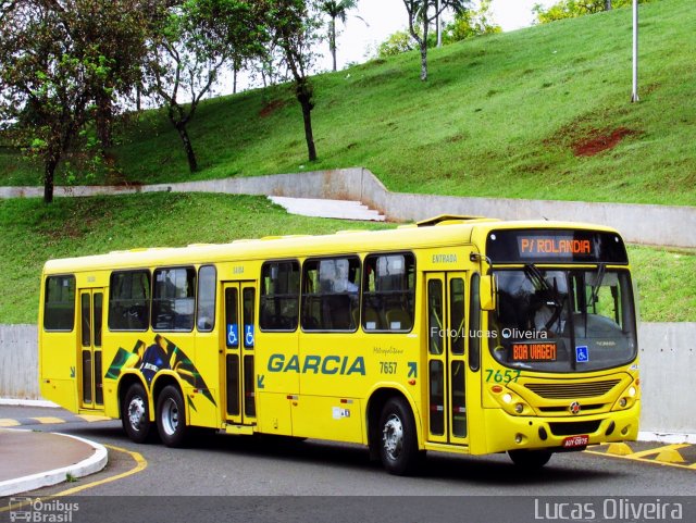 Viação Garcia 7657 na cidade de Londrina, Paraná, Brasil, por Lucas Oliveira . ID da foto: 4639836.