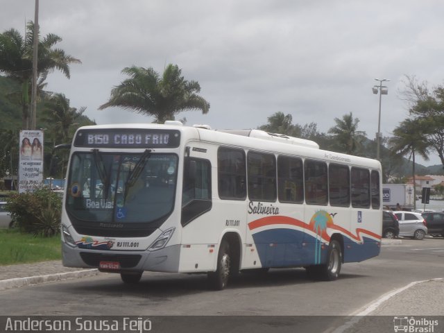 Auto Viação Salineira RJ 111.001 na cidade de Cabo Frio, Rio de Janeiro, Brasil, por Anderson Sousa Feijó. Número da foto: #4639512.