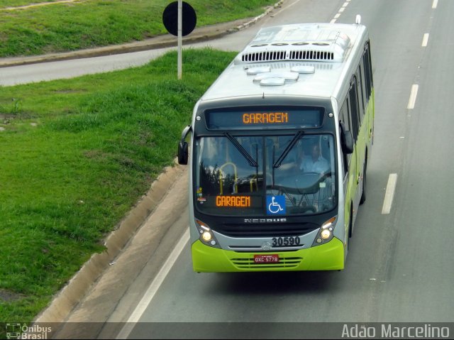 Bettania Ônibus 30590 na cidade de Belo Horizonte, Minas Gerais, Brasil, por Adão Raimundo Marcelino. ID da foto: 4642675.