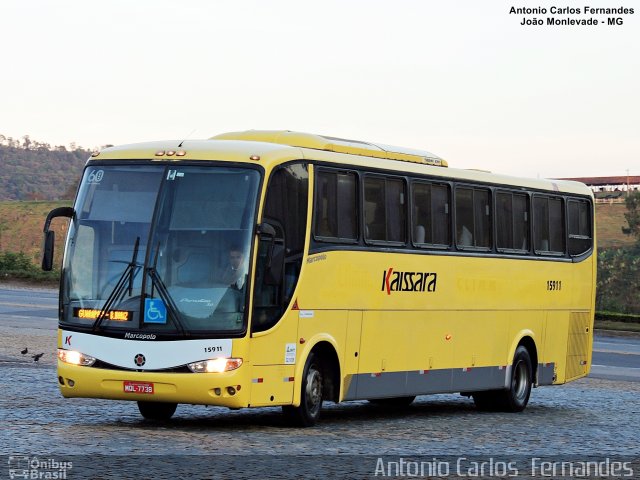 Kaissara - Viação Caiçara 15911 na cidade de João Monlevade, Minas Gerais, Brasil, por Antonio Carlos Fernandes. ID da foto: 4579176.