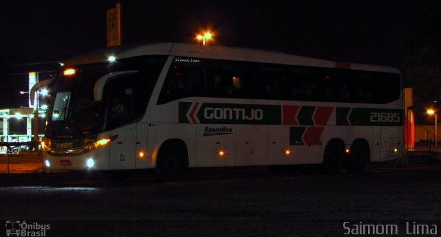 Empresa Gontijo de Transportes 21685 na cidade de Viana, Espírito Santo, Brasil, por Saimom  Lima. ID da foto: 4644581.