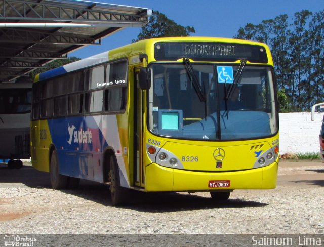 Viação Sudeste 8326 na cidade de Guarapari, Espírito Santo, Brasil, por Saimom  Lima. ID da foto: 4644550.