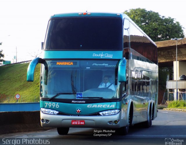 Viação Garcia 7996 na cidade de Campinas, São Paulo, Brasil, por Sérgio de Sousa Elias. ID da foto: 4645283.