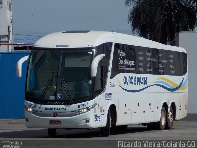 Viação Ouro e Prata 576 na cidade de Goiânia, Goiás, Brasil, por Ricardo Vieira. ID da foto: 4644159.