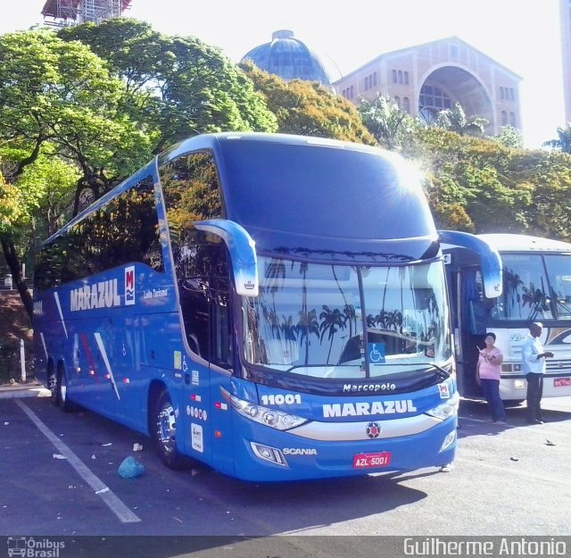 Marazul Turismo 11001 na cidade de Aparecida, São Paulo, Brasil, por Guilherme Antonio. Número da foto: #4581323.