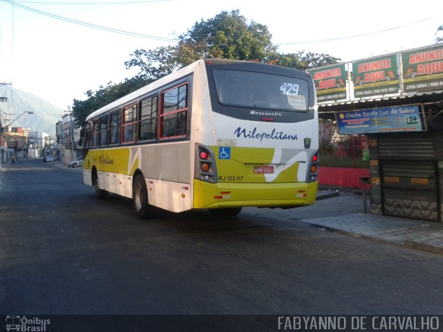 Viação Nilopolitana RJ 123.117 na cidade de Nova Iguaçu, Rio de Janeiro, Brasil, por Fabiano Magalhaes. Número da foto: #4584802.