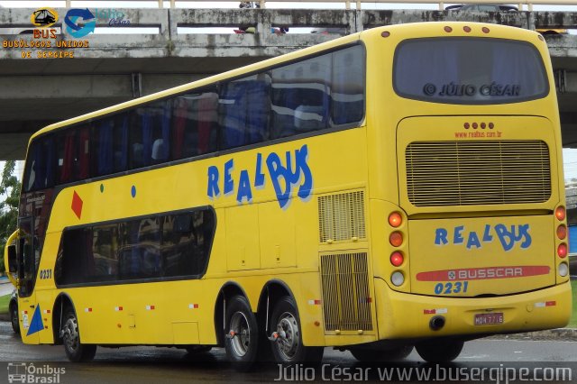 Expresso Real Bus 0231 na cidade de Aracaju, Sergipe, Brasil, por Julio Cesar  Barbosa Martins. Número da foto: #4585457.