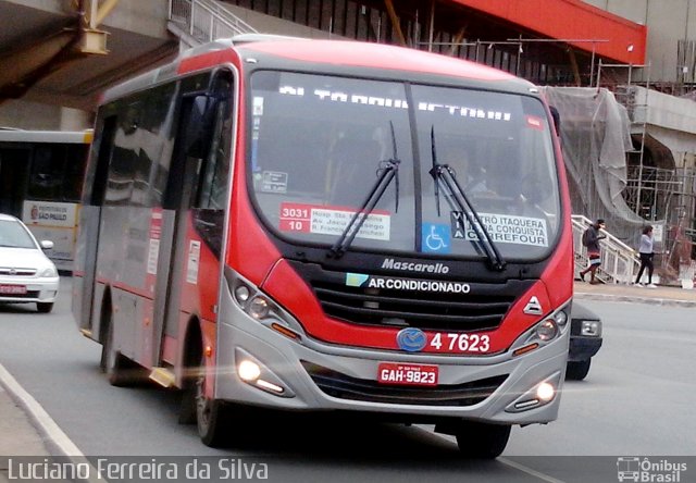 Pêssego Transportes 4 7623 na cidade de São Paulo, São Paulo, Brasil, por Luciano Ferreira da Silva. Número da foto: #4587796.