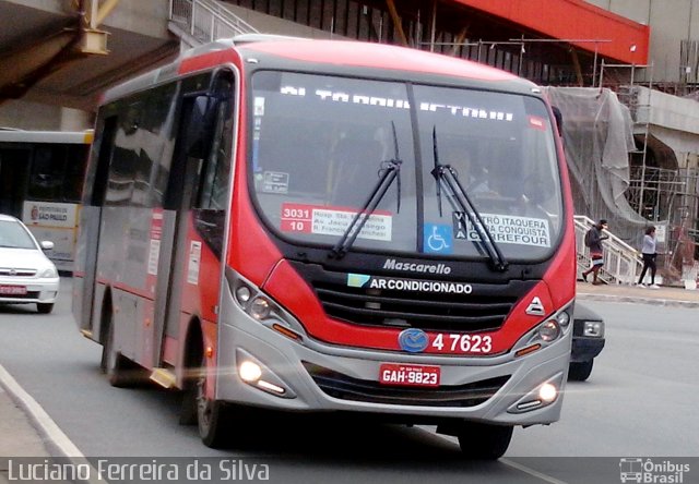 Pêssego Transportes 4 7623 na cidade de São Paulo, São Paulo, Brasil, por Luciano Ferreira da Silva. ID da foto: 4587796.