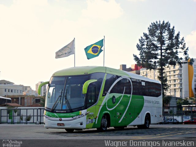Expresso Princesa dos Campos 6157 na cidade de Curitiba, Paraná, Brasil, por Wagner Domingos Ivanesken. Número da foto: #4586081.