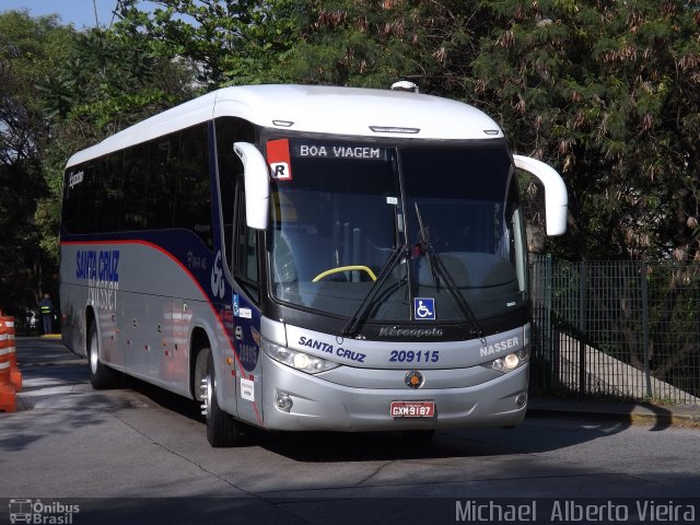 Viação Santa Cruz 209115 na cidade de São Paulo, São Paulo, Brasil, por Michael  Alberto Vieira. Número da foto: #4587945.