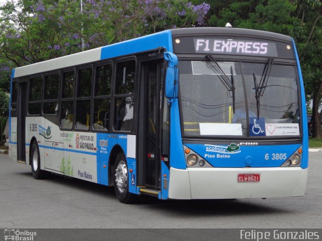 Viação Paratodos > São Jorge > Metropolitana São Paulo > Mobibrasil 6 3805 na cidade de São Paulo, São Paulo, Brasil, por Felipe Gonzales. Número da foto: #4586415.