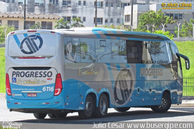 Auto Viação Progresso 6116 na cidade de Aracaju, Sergipe, Brasil, por Julio Cesar  Barbosa Martins. Número da foto: #4588644.