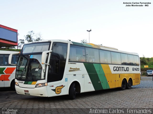 Empresa Gontijo de Transportes 12420 na cidade de João Monlevade, Minas Gerais, Brasil, por Antonio Carlos Fernandes. ID da foto: 4588688.