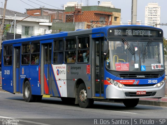 Auto Viação Urubupungá 20.620 na cidade de São Paulo, São Paulo, Brasil, por Rafael Santos. ID da foto: 4591894.