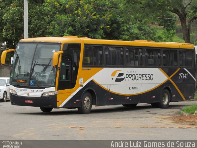 Viação Progresso 27141 na cidade de Três Rios, Rio de Janeiro, Brasil, por André Luiz Gomes de Souza. ID da foto: 4594634.