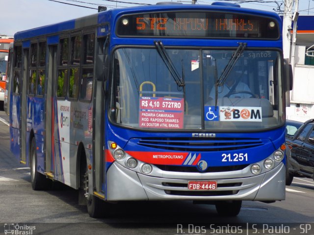 Viação Osasco 21.251 na cidade de São Paulo, São Paulo, Brasil, por Rafael Santos. ID da foto: 4594841.