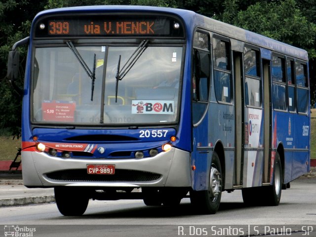 Auto Viação Urubupungá 20.557 na cidade de São Paulo, São Paulo, Brasil, por Rafael Santos. ID da foto: 4594853.