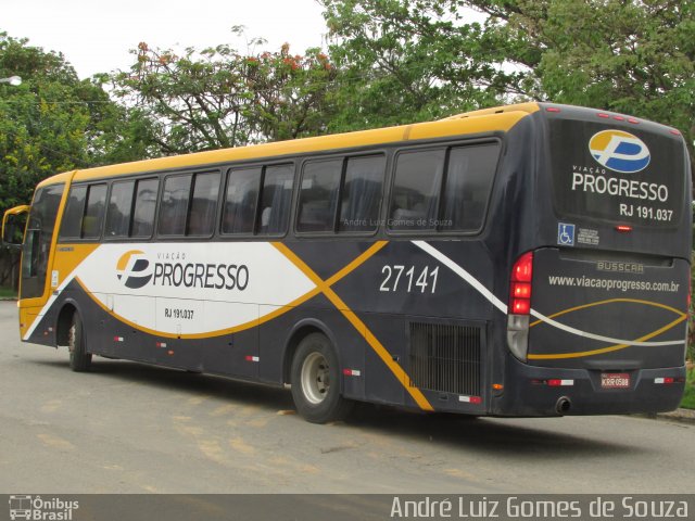 Viação Progresso 27141 na cidade de Três Rios, Rio de Janeiro, Brasil, por André Luiz Gomes de Souza. ID da foto: 4594599.