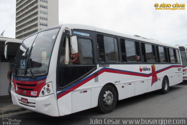 Transporte Tropical 4037 na cidade de Aracaju, Sergipe, Brasil, por Julio Cesar  Barbosa Martins. Número da foto: #4594987.