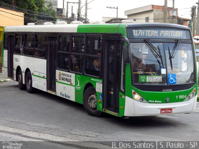 Viação Santa Brígida 1 1864 na cidade de São Paulo, São Paulo, Brasil, por Rafael Santos. ID da foto: 4594738.