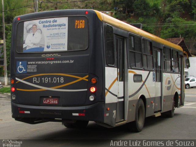 Viação Progresso RJ 191.018 na cidade de Três Rios, Rio de Janeiro, Brasil, por André Luiz Gomes de Souza. ID da foto: 4594466.