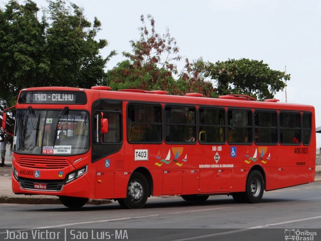 Viação Primor 400.003 na cidade de São Luís, Maranhão, Brasil, por João Victor. Número da foto: #4645424.