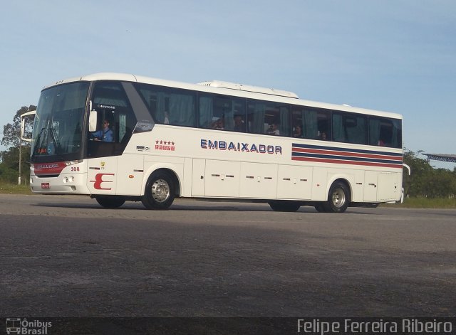 Expresso Embaixador 308 na cidade de Pelotas, Rio Grande do Sul, Brasil, por Felipe Ferreira Ribeiro. ID da foto: 4645793.