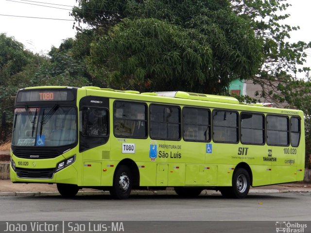 Taguatur - Taguatinga Transporte e Turismo 100.020 na cidade de São Luís, Maranhão, Brasil, por João Victor. ID da foto: 4645459.