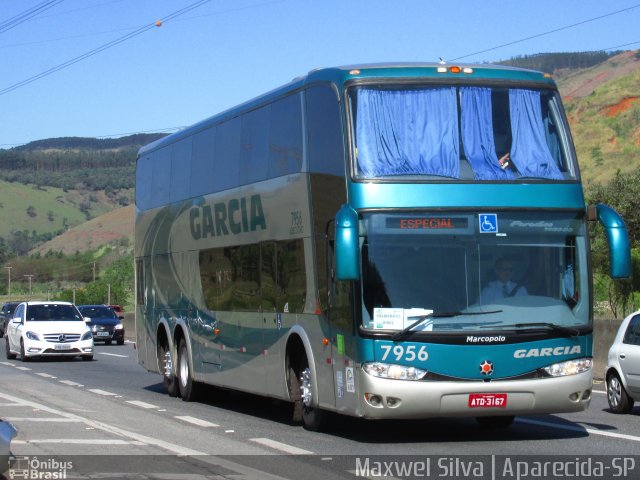 Viação Garcia 7956 na cidade de Aparecida, São Paulo, Brasil, por Maxwel Silva. ID da foto: 4668629.