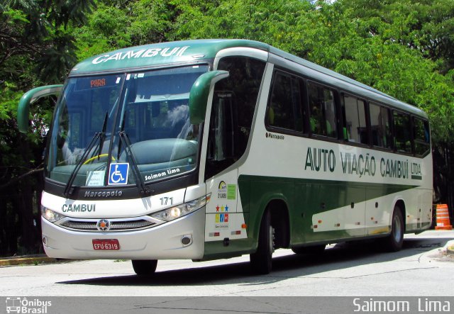 Auto Viação Cambuí 171 na cidade de São Paulo, São Paulo, Brasil, por Saimom  Lima. Número da foto: #4668613.